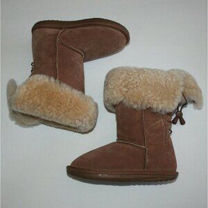 Off Limits Girl's Faux Fur Brown Suede Boots Shoes size 12 New Without Tags